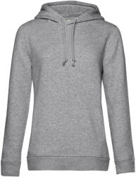 B&C Collection kapucnis Női pulóver kétoldali zsebekkel O79, Heather Grey-XS (BO791513)