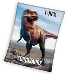 Carbotex Dinoszaurusz T-Rex coral fleece polár takaró 130x170cm (CBX234011KNL)
