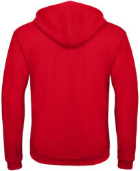 B&C Collection cipzáras kapucnis férfi pulóver O48, Red-2XL (BO480510)