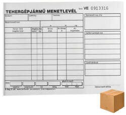  Tehergépjármű menetlevél - 100 lap, A/5, fekvő nyomtatvány - DOBOZ (RYL_NYOMTAT_TEHERGEP_MENETLEVEL_A5_FX)