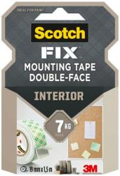 3M Bandă dublu adezivă transparentă pentru montare, 19 mm x 1.5 m, Scotch-Fix (BAD059)