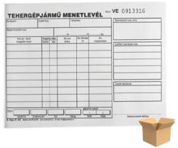 Tehergépjármű menetlevél - 100 lap, A/5, fekvő nyomtatvány - FÉLDOBOZ (RYL_NYOMTAT_TEHERGEP_MENETLEVEL_A5_HX)