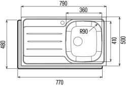 CATA - Mosogatótálca egymedence+csepptálca CDL-1 EI/A (02625015)