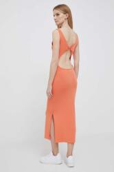 Calvin Klein ruha narancssárga, midi, testhezálló - narancssárga M