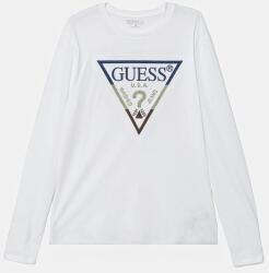 GUESS gyerek pamut hosszú ujjú felső fehér, nyomott mintás, L5YI06 K8HM4 - fehér 158-166