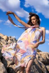 Hermosa Rochie lejera din satin cu imprimeu abstract XIMENA, Hermosa, multicolor