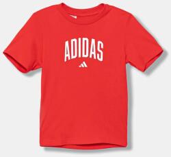 Adidas gyerek pamut póló piros, nyomott mintás, JV5194 - piros 128