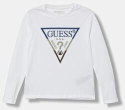 GUESS gyerek pamut hosszú ujjú felső fehér, nyomott mintás, N5YI24 K8HM4 - fehér 96-104