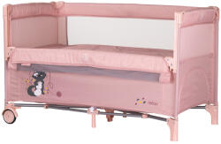 Chipolino Patut pliabil Chipolino Relax cu laterala culisanta - Pink marshmallow (KOSIRE259PM)