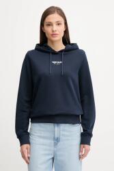 Tommy Hilfiger pamut melegítőfelső sötétkék, nyomott mintás, kapucnis, DW0DW20943 - sötétkék S
