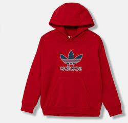 Adidas gyerek felső piros, nyomott mintás, kapucnis, JV8652 - piros 176