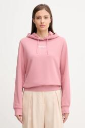 Tommy Hilfiger pamut melegítőfelső rózsaszín, nyomott mintás, kapucnis, DW0DW20943 - rózsaszín L