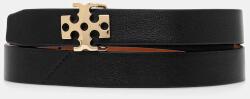 Tory Burch kifordítható bőröv Logo fekete, 157857-001 - fekete L