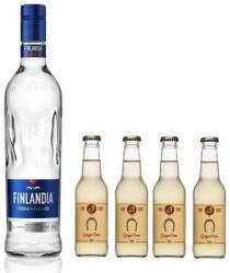 Finlandia Пакет Finlandia 700ml + 4бр. Тоник Three Cents Ginger Beer 200ml