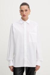 HUGO BOSS pamut ing galléros, fehér, relaxed, 50543800 - fehér 40