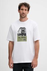 BOSS Orange pamut póló fehér, nyomott mintás, 50546958 - fehér L