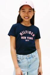 Tommy Hilfiger gyerek pamut póló sötétkék, KG0KG08813 - sötétkék 176