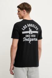 Nike pamut póló Los Angeles Dodgers fekete, nyomott mintás, N199-00A-LD-9UX - fekete L