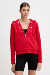 Guess Jeans felső piros, sima, kapucnis, W4YQ03 KC811 - piros S
