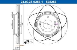 ATE Disc frana ATE PowerDisc 24.0328-0256.1 (24.0328-0256.1)