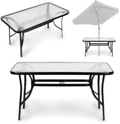 MultiGarden edzett üveg kerti asztal 120x70cm, napernyő lyukkal (SC-094-120)