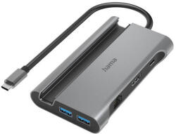 Hama 200143 7in1 Type-C Dokkoló - HDMI, USB 3.0, Ethernet