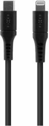 FIXED Liquid Silicone USB-C apa - Lightning apa 2.0 Adat és töltő kábel 1.2m - Fekete (FIXDLS-CL12-BK) (FIXDLS-CL12-BK)