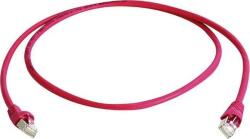 Telegaertner Telegärtner 100008030 RJ45 Hálózati kábel, patchkábel CAT 6A S/FTP 0.25 m Piros Lángálló, Védővel, Páros árnyékolás, Kettős árnyékolás, Halogénmentes, (JAB-1097987) (JAB-1097987)
