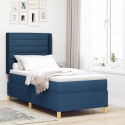 vidaXL Boxspring Ágy Mattal és LED Kékkel 90x200 cm Textil (3343615)