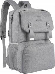 Matein Lunch / Laptop backpack 15.6'' Matein 1161 Grey USB (47894-0) (47894-0)