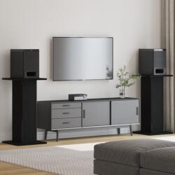 vidaXL Hangszóró Állványok 2 db Fekete Tölgy 30x30x60 cm Mesterséges Fa (868055)