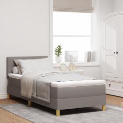 vidaXL Box Spring ágy matraccal és LED világítással, Topszínű, 80x200 cm, Szövet (3342398)