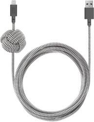 Native Union USB-A apa - Lightning apa adat- és töltőkábel 3m - Fekete/Fehér (NCABLE-L-ZEB-NP) (NCABLE-L-ZEB-NP)