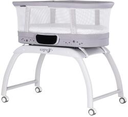 Chipolino Patut cu leganare si cantar integrat Chipolino Sogno 2 in 1 grey (KOSSG02501GR) - kidscare