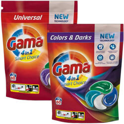 Gama 4 az 1-ben Univerzális + Color folyékony mosókapszula (60+60 db) (Gama-cs-1)