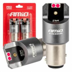 AMiO BEC LED ROSU SET BAY15D P21/5W 4x3030 SMD Red 12/24V AMIO-03586 (03586)