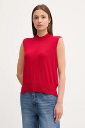 Tommy Hilfiger mellény selyemkeverékből piros, WW0WW45651 - piros S