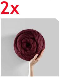  DUPLA CSOMAG - Mega fonal kézi kötéshez - bordó (DS99964614)