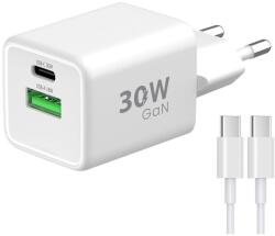 Winner Group Winner Group - Gyorstöltő adapter 2xUSB PD 30W + USB vezeték USB-C / USB-C 1m WN0062 (WN0062)