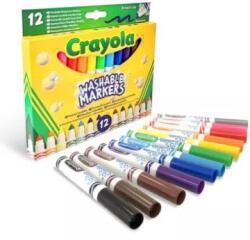 Crayola : Lemosható, tompahegyű filctoll készlet - 12 db-os