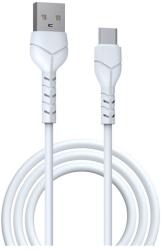 DEVIA kintone adatkábel (usb - type-c, 10w, gyorstöltő, 100cm, cipőfűző) fehér (EC145)