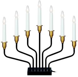 Markslöjd 703578 - Karácsonyi gyertyatartó BROSA 7xE10/3W/230/34V fekete 703578 (ML0774)