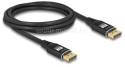 Delock DisplayPort kábel 8K 60 Hz 2 m fekete fém (DL80621) (DL80621)