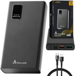 Extralink EPB-067B 10000mAh Black | Powerbank | Power bank, Fast Charging, USB-C (EX-19485)