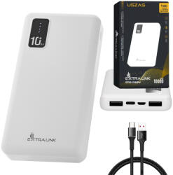 Extralink EPB-098W 10000mAh White | Powerbank | Power bank, USB-C (EX-19638)