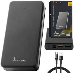 Extralink EPB-078B 10000mAh Black | Powerbank | Power bank, USB-C (EX-19560)