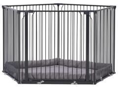 Babydan Carl pentagon járóka és térkorlát matraccal 90-360cm fekete bd501513