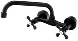 Gamma Retro-C Fali Mosogató Csaptelep - Fekete (BROS-C-BK)