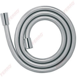 FERRO Polonia Furtun flexibil dus conic, anti/twist PVC 150 cm, argintiu (W41)