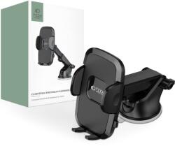 Tech-Protect Univerzális műszerfalra/szélvédőre helyezhető PDA/GSM autós tartó - Tech-ProtectUniversal Windshield Dashboard Car Mount V3W-D/B - fekete (EMAGMPREF_43854)